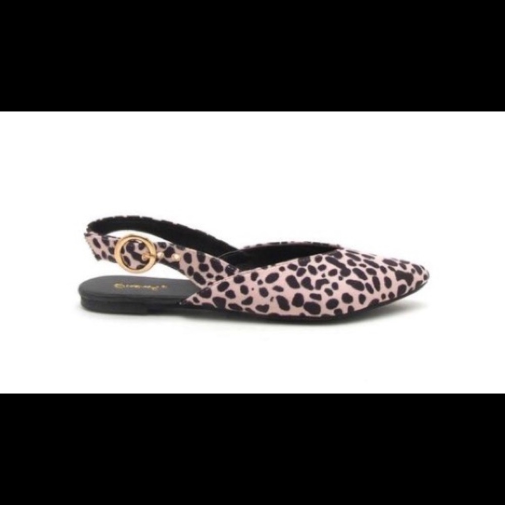 NWT Slingback Leopard Flats